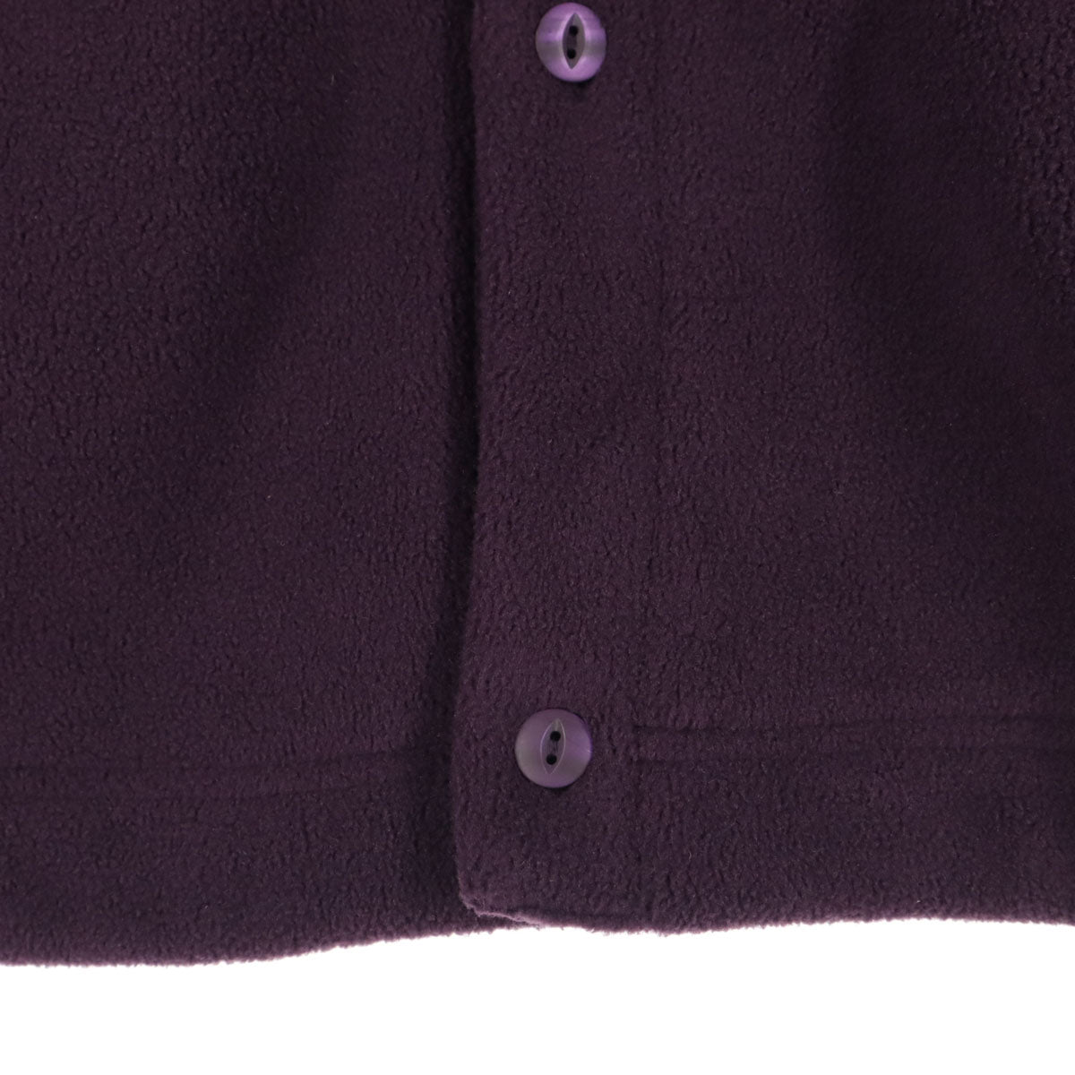 未使用 UNIQLO ユニクロ NEEDLES ニードルズ コラボ ワンポイントロゴ 長袖 フリース カーディガン 3XL パープル ビッグサイズ メンズ