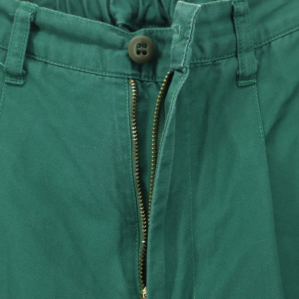 NATURAL LAUNDRY ナチュラルランドリー 日本製 カルゼビッグ チノパンツ 1 グリーン レディース