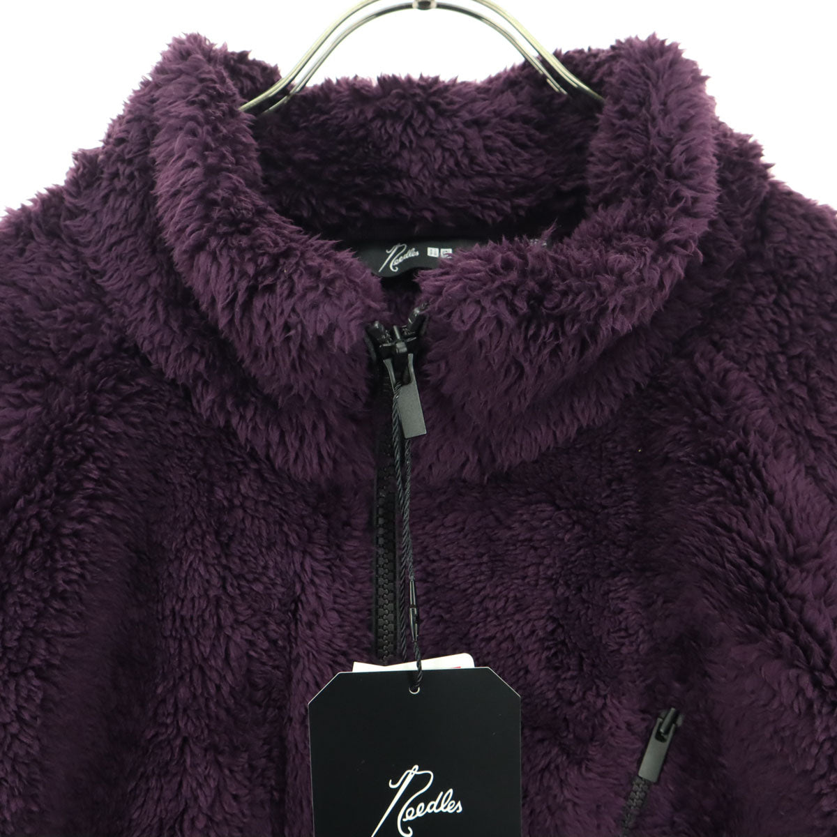 未使用 UNIQLO ユニクロ NEEDLES ニードルズ コラボ 長袖 フリースジャケット 3XL パープル ビッグサイズ メンズ