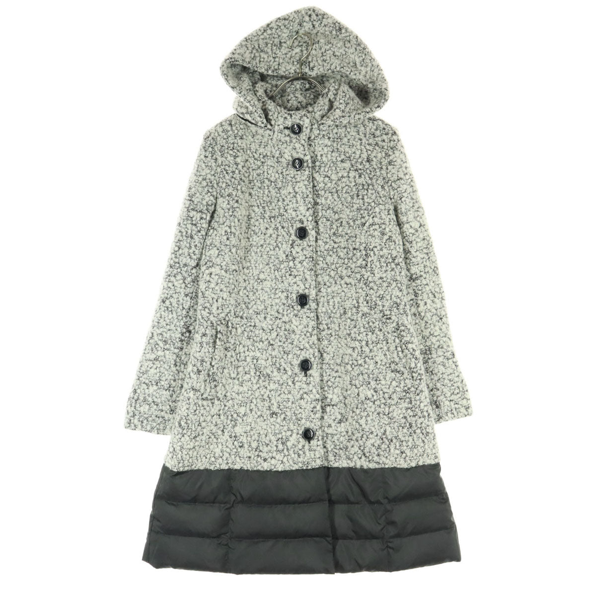 美品 Laura Ashley ローラアシュレイ 長袖 ダウンコート 11 グレー系 レディース