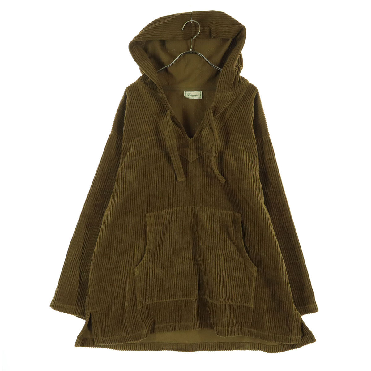 MexiPa メキパ 日本製 コットン 長袖 コーデュロイ メキシカン パーカー S ブラウン メンズ