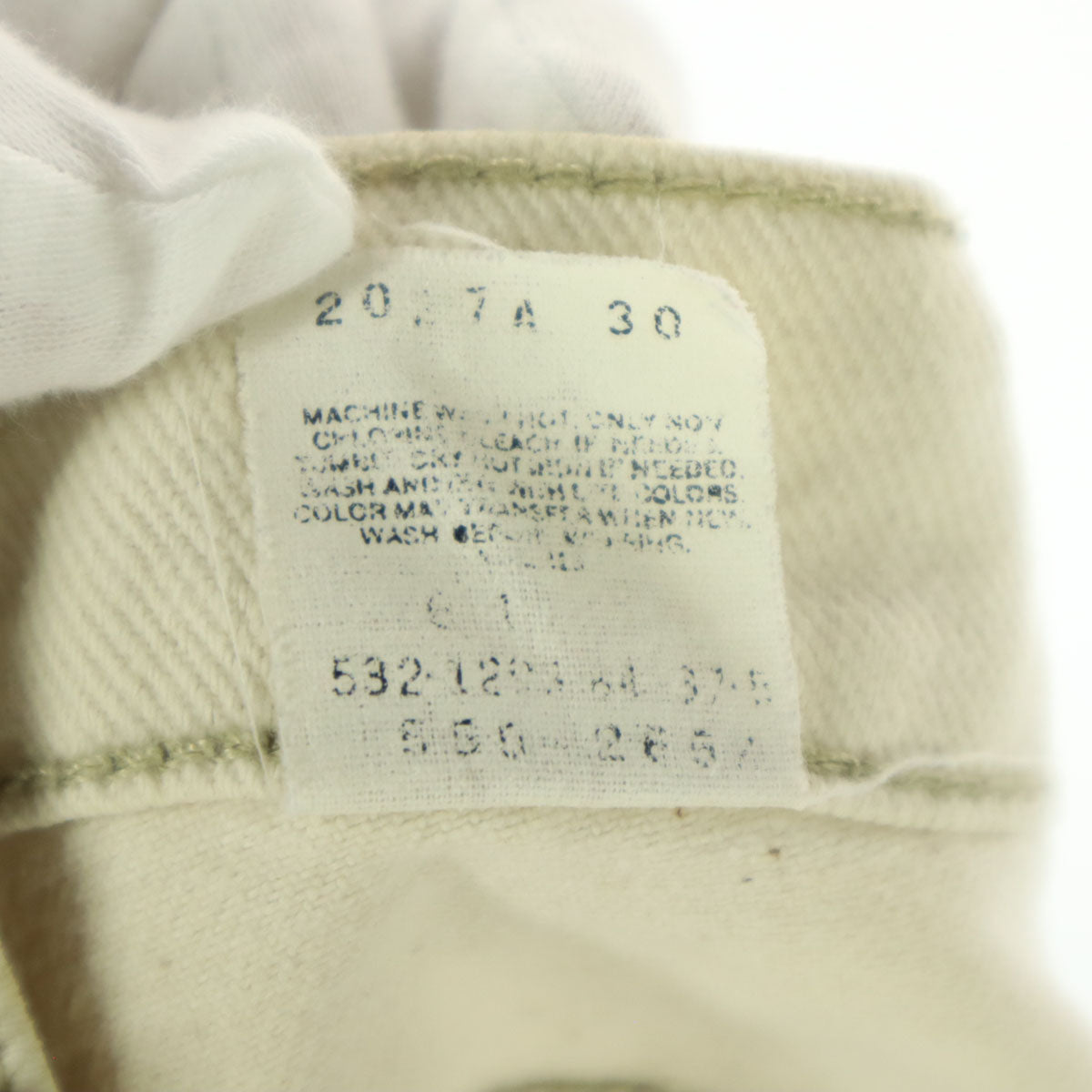 Levi's リーバイス 90s 550 オールド USA製 ボタン裏532 デニムパンツ w32 アイボリー メンズ