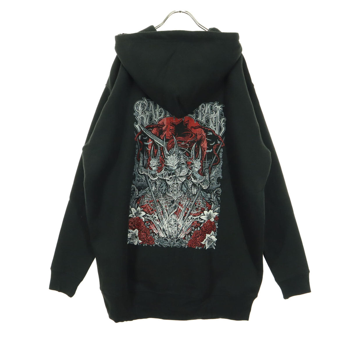 美品 BABYMETAL ベビーメタル バックプリント 長袖 スウェットパーカー XXL ブラック レディース