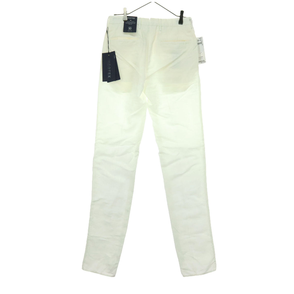 未使用 INCOTEX インコテックス SLOWWEAR ルーマニア製 ロングパンツ 44 ホワイト メンズ