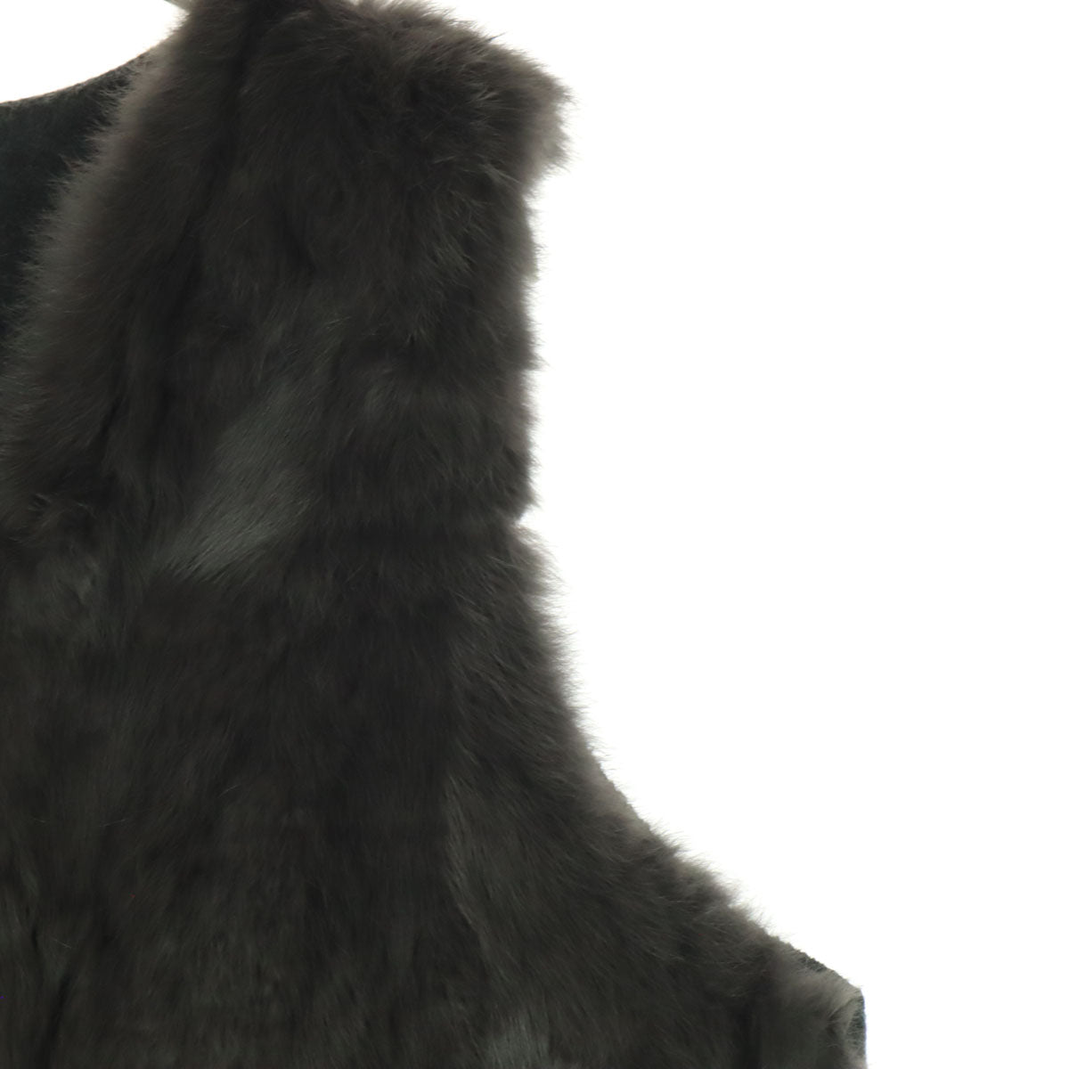 美品 Eimee Law エイミーロウ ノースリーブ ファー ジレベスト 38 ブラウン系 レディース