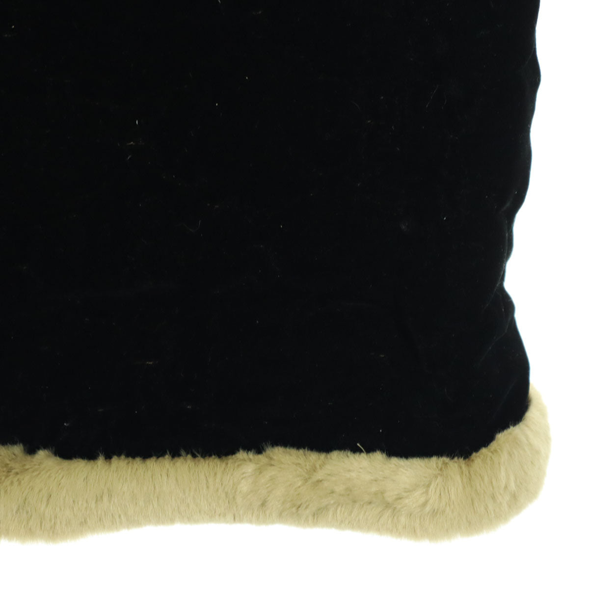 美品 LE BOUQUET ル・ブーケ ファー使い 起毛 キルティングコート F ブルー レディース