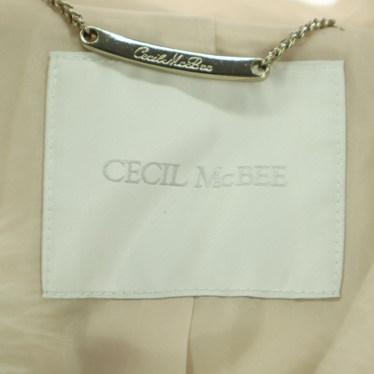 未使用 CECIL McBEE セシルマクビー 長袖 ファーコート M ベージュ レディース