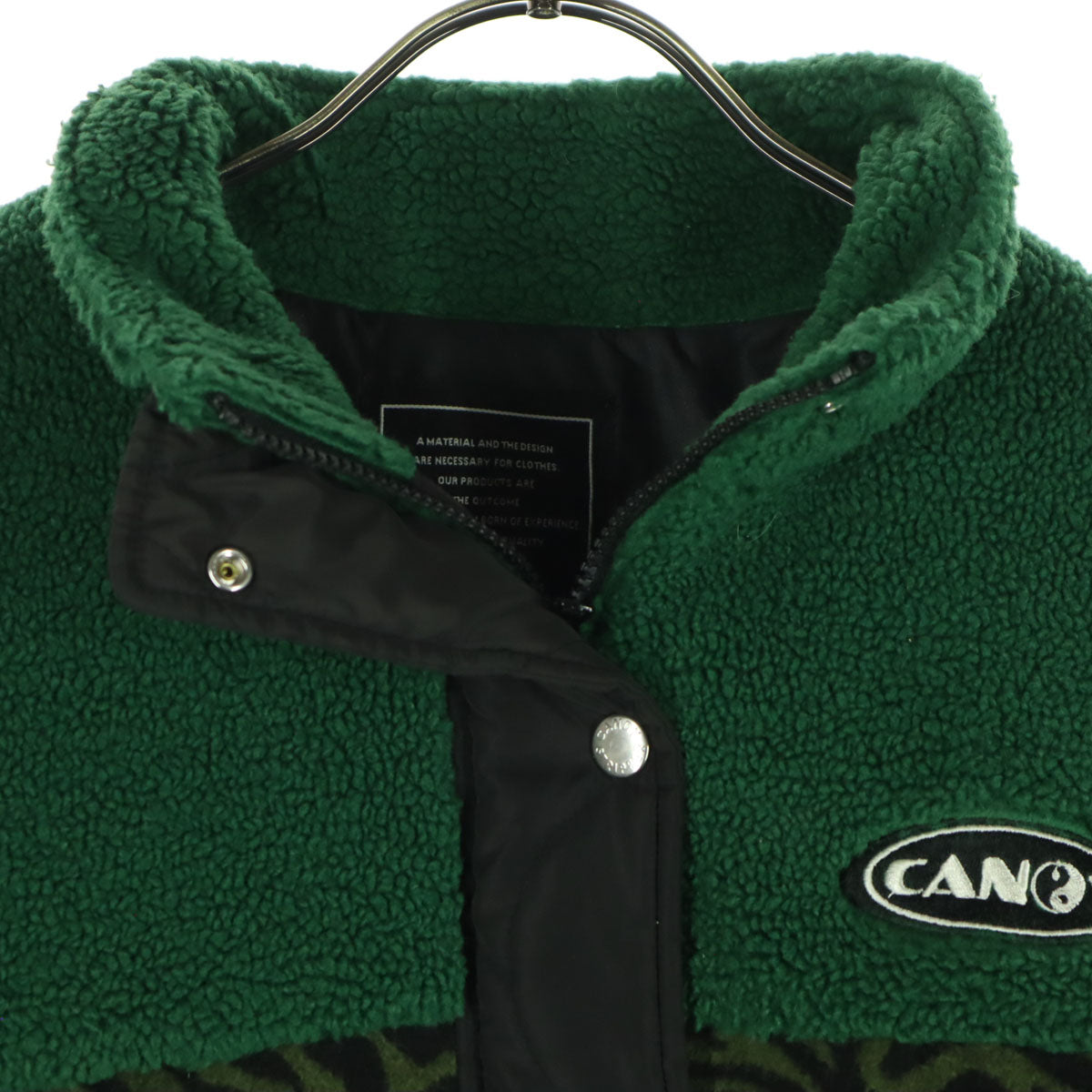 Candy Stripper キャンディーストリッパー ワンポイントロゴ 長袖 ボア キルティング 中綿 ブルゾン 2 グリーン系 レディース