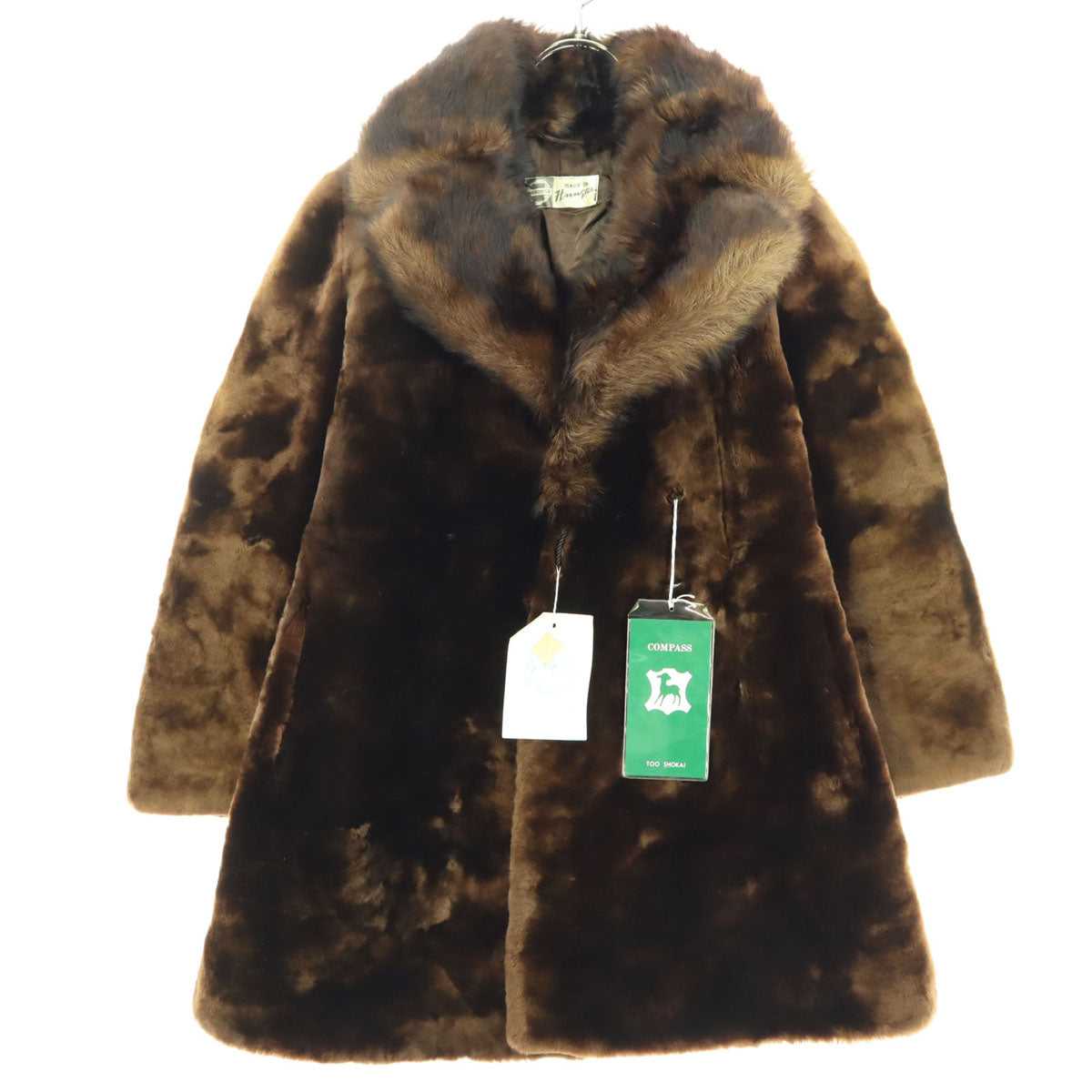 TANNIMPEX ハンガリー製 長袖 リアル ファーコート 7 ブラウン レディース