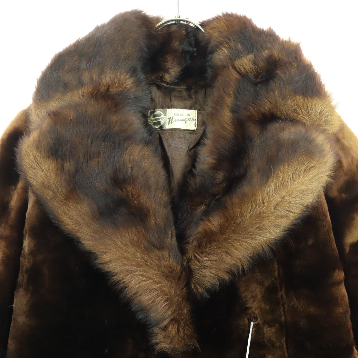 TANNIMPEX ハンガリー製 長袖 リアル ファーコート 7 ブラウン レディース