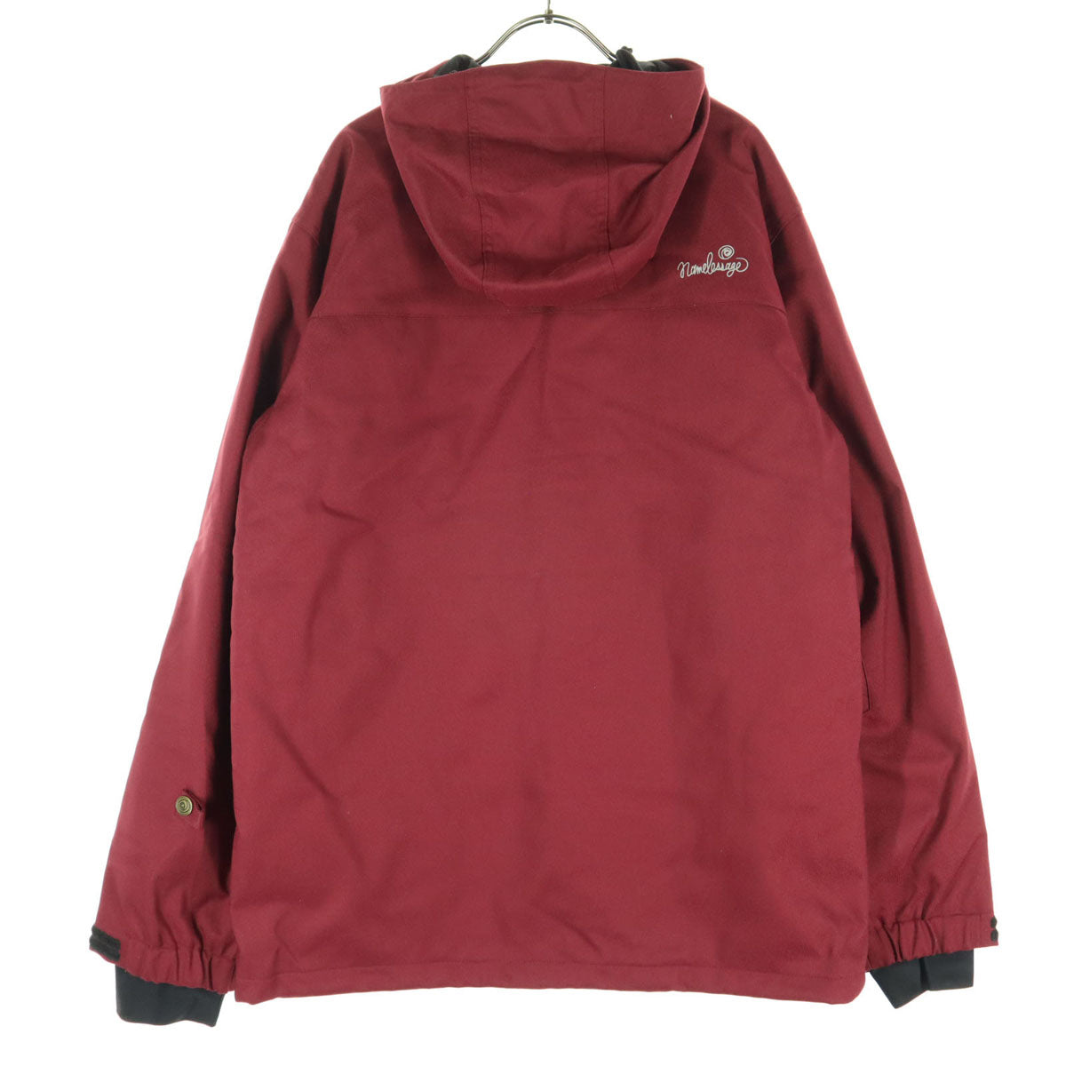 美品 namelessage ネームレスエイジ ワンポイントロゴ 長袖 中綿 スノーボード ウェア L レッド メンズ