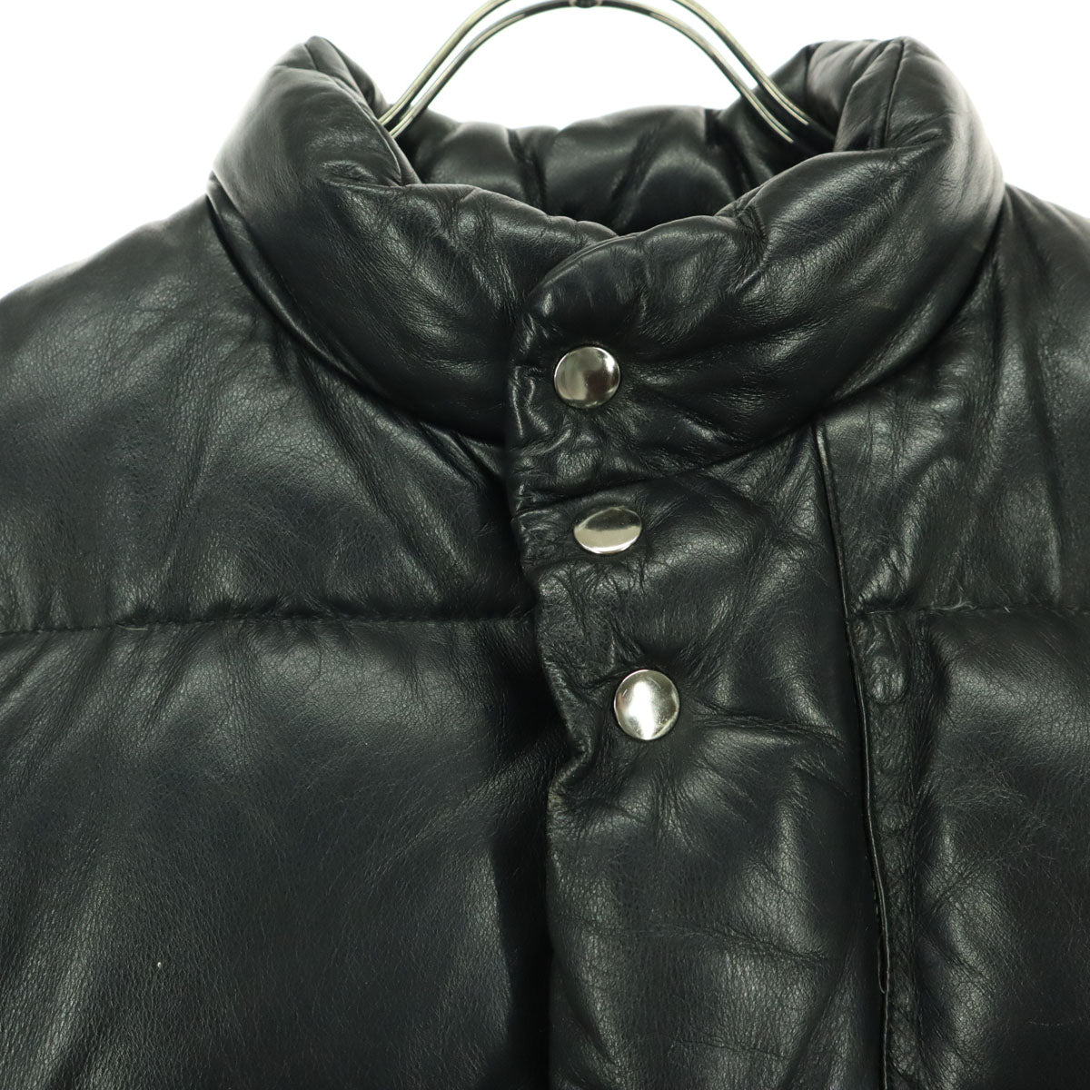 Freedom フリーダム 長袖 レザー ダウンジャケット 38 ブラック 牛革 メンズ