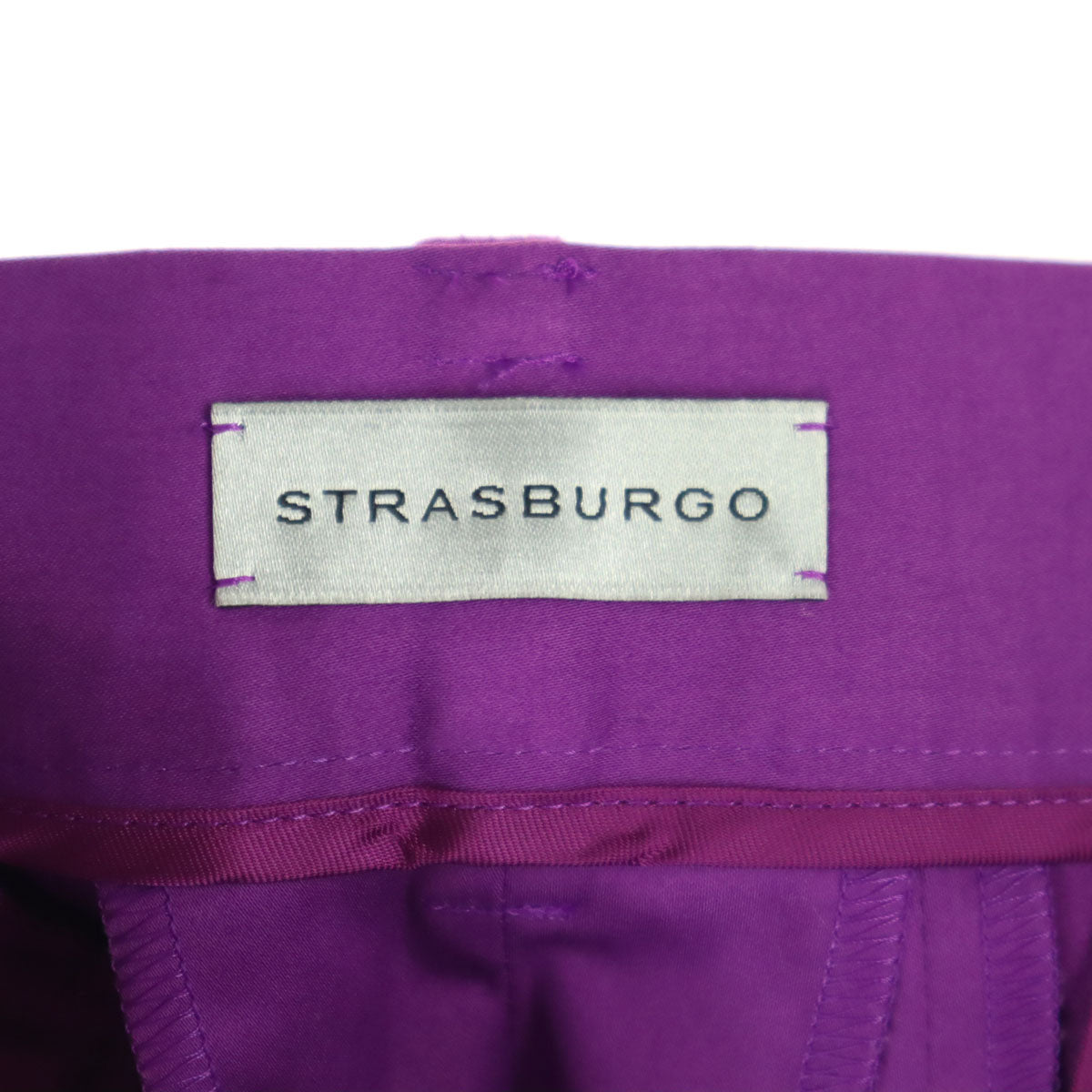 未使用 STRASBURGO ストラスブルゴ ロングパンツ 38 パープル レディース