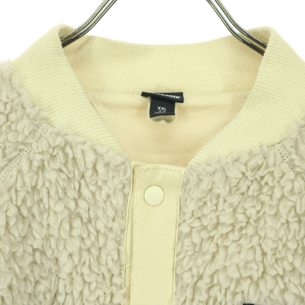 patagonia パタゴニア ワンポイントロゴ 長袖 レトロＸ ボアジャケット 16-18 XXL ベージュ系 65415FA21 ボマージャケット キッズ