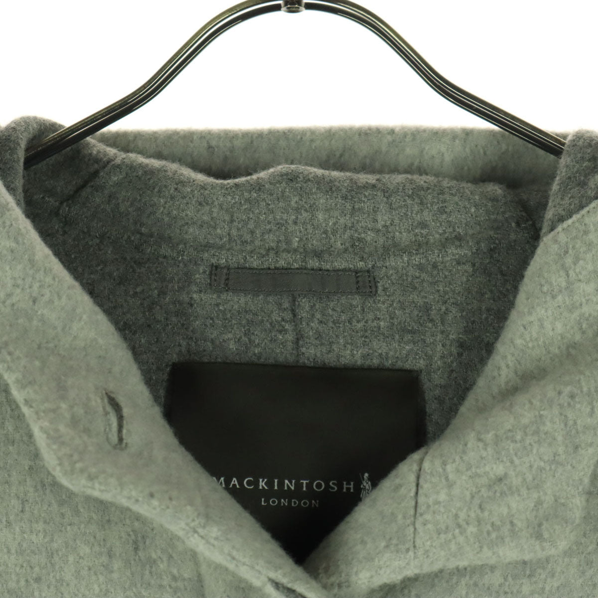 美品 MACKINTOSH LONDON マッキントッシュロンドン 長袖 ニットコート 40 グレー フーディー レディース