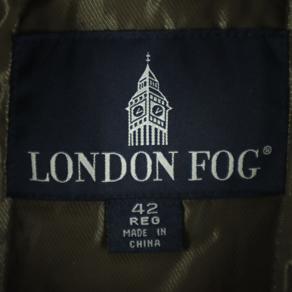 LONDON FOG ロンドンフォグ 長袖 中綿ライナー ステンカラーコート 42 ブラック メンズ