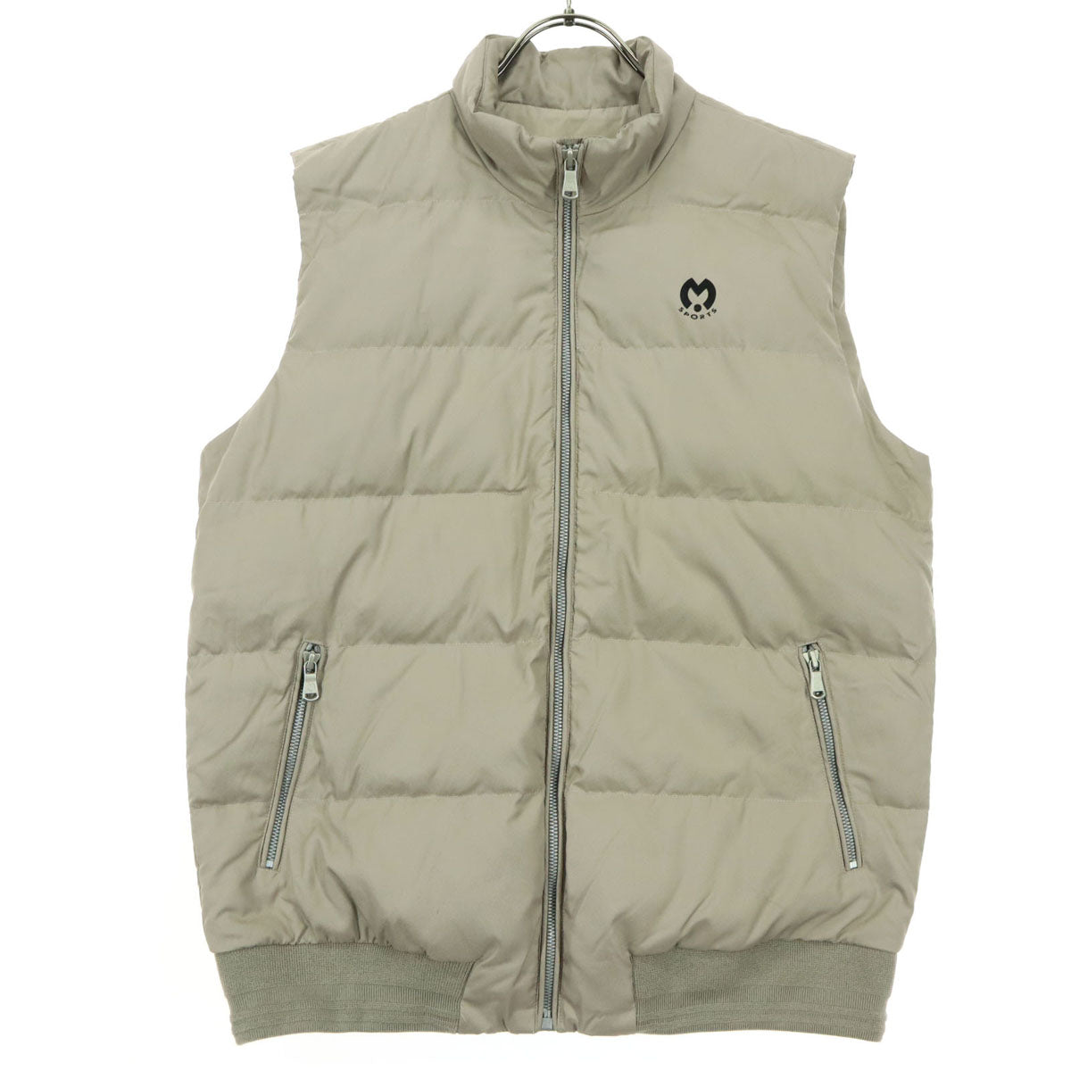 美品 mila schon SPORTS ミラショーン スポーツ ワンポイントロゴ ノースリーブ ダウンベスト 46 ブラウン系 メンズ