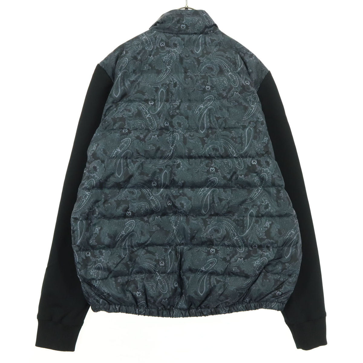 美品 mila schon SPORTS ミラショーン スポーツ ペイズリー柄 長袖 ダウンジャケット 46 ブラック メンズ