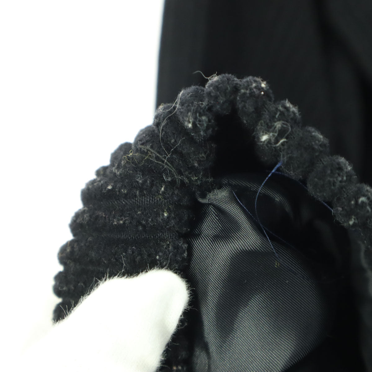 Allegri アレグリ 長袖 コーデュロイ ピーコート 9AR ブラック レディース