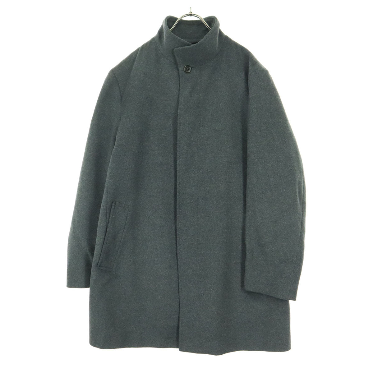 美品 Allegri アレグリ ウール混 長袖 コート M グレー メンズ