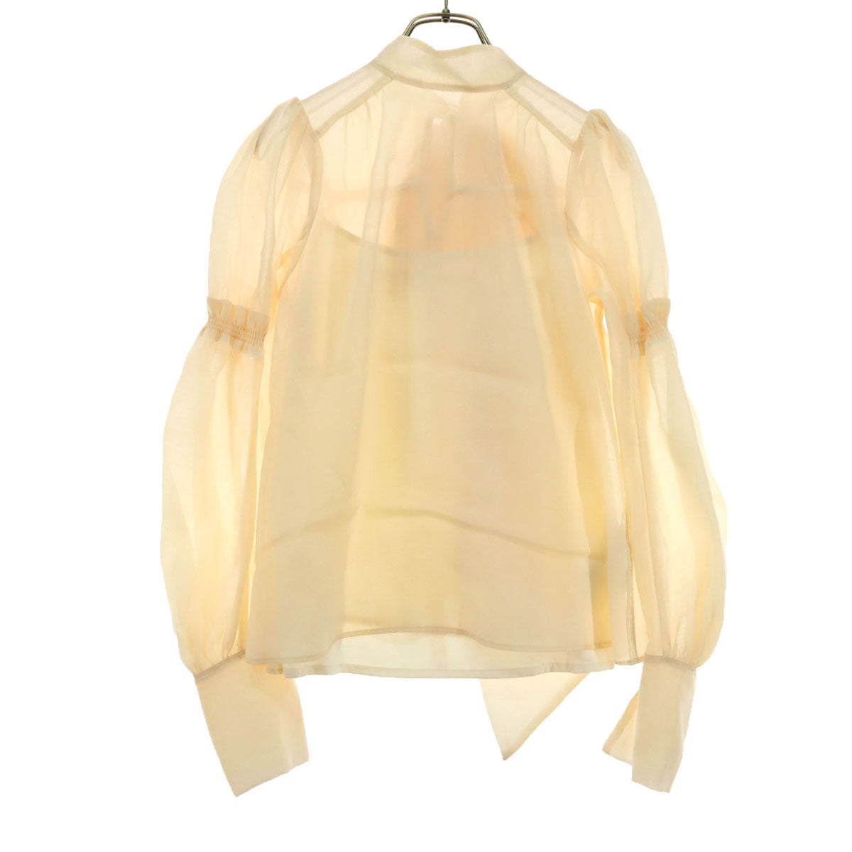 美品 Lily Brown リリーブラウン 24SS 長袖 リボンタイ ブラウス F アイボリー LWFB244125 レディース