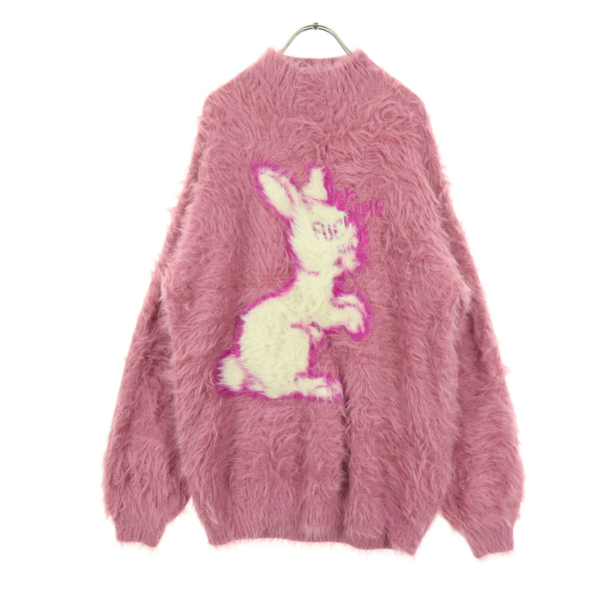 美品 CANDY STRIPPER キャンディストリッパー アニマル柄 長袖 シャギー ニット 2 ピンク ウサギ レディース