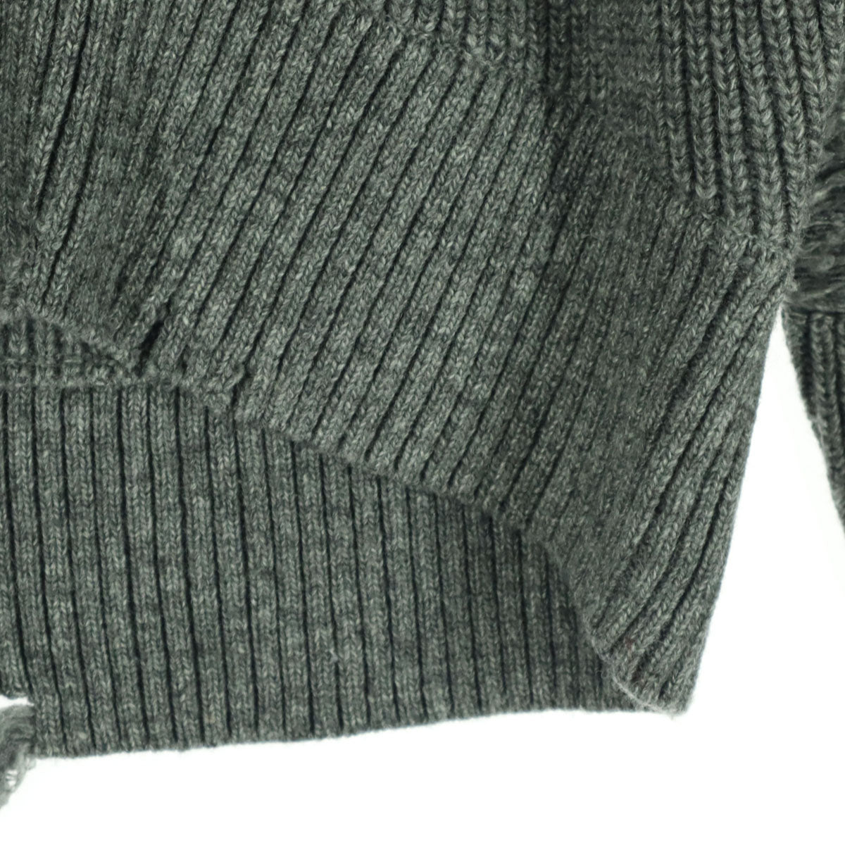美品 PRANK PROJECT プランクプロジェクト 長袖 ダメージ加工 セーター FREE グレー レディース