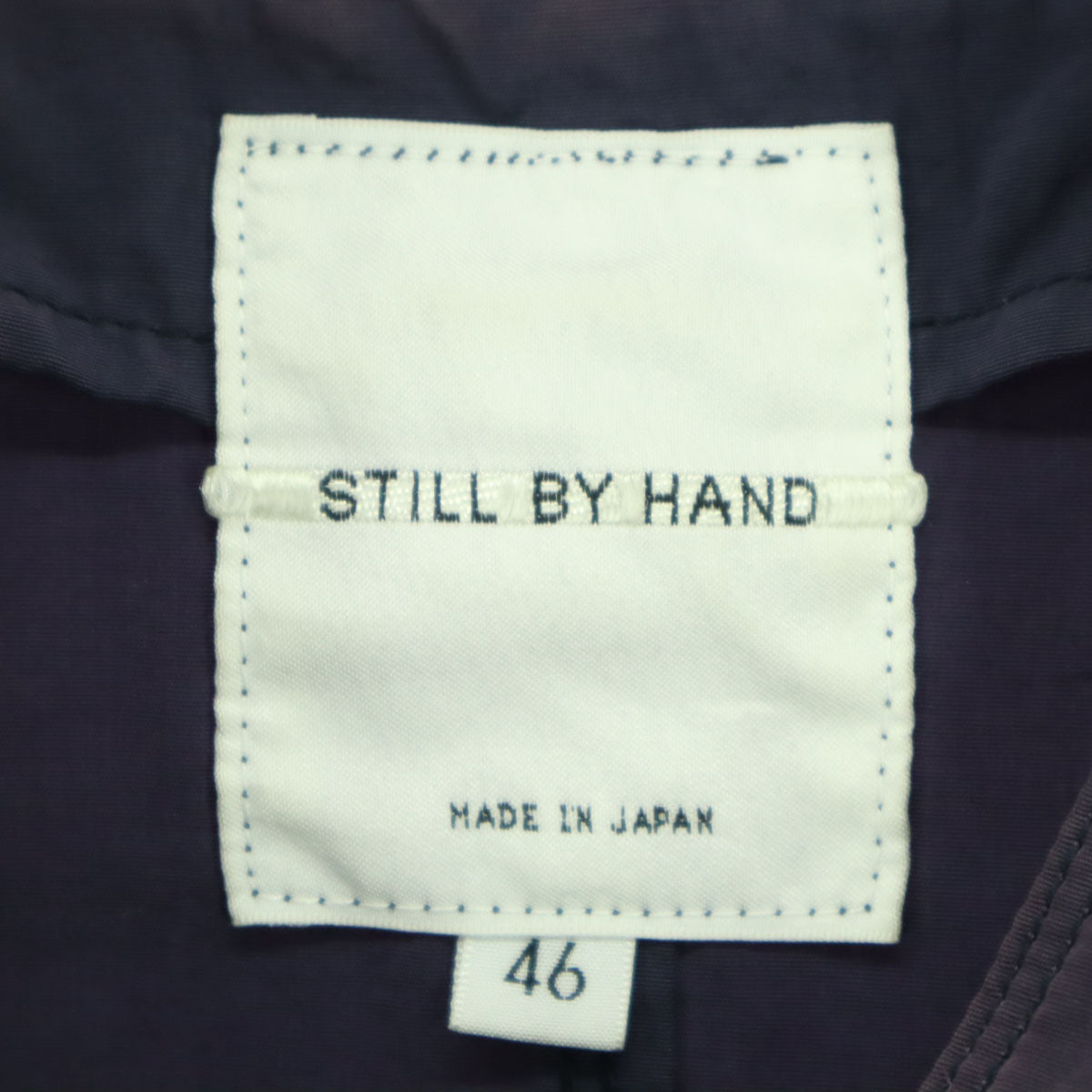 STILL BY HAND スティルバイハンド 日本製 長袖 薄手 コート S ネイビー メンズ