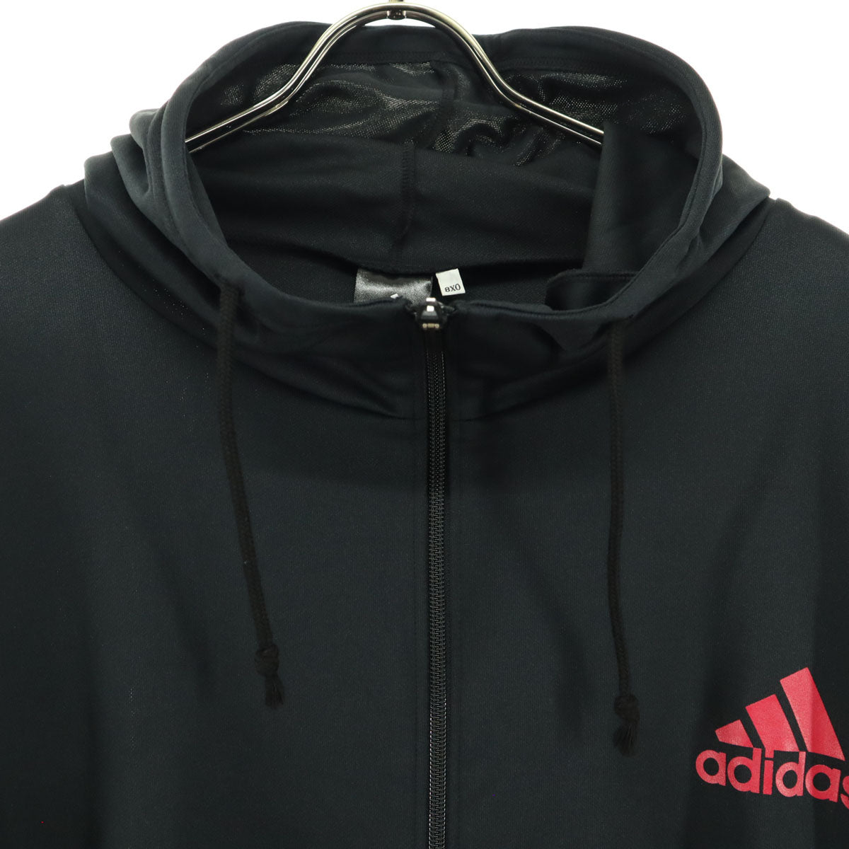 未使用 adidas アディダス ワンポイントプリント 長袖 トラックジャケット 8XO ブラック ビッグサイズ ジャージ メンズ