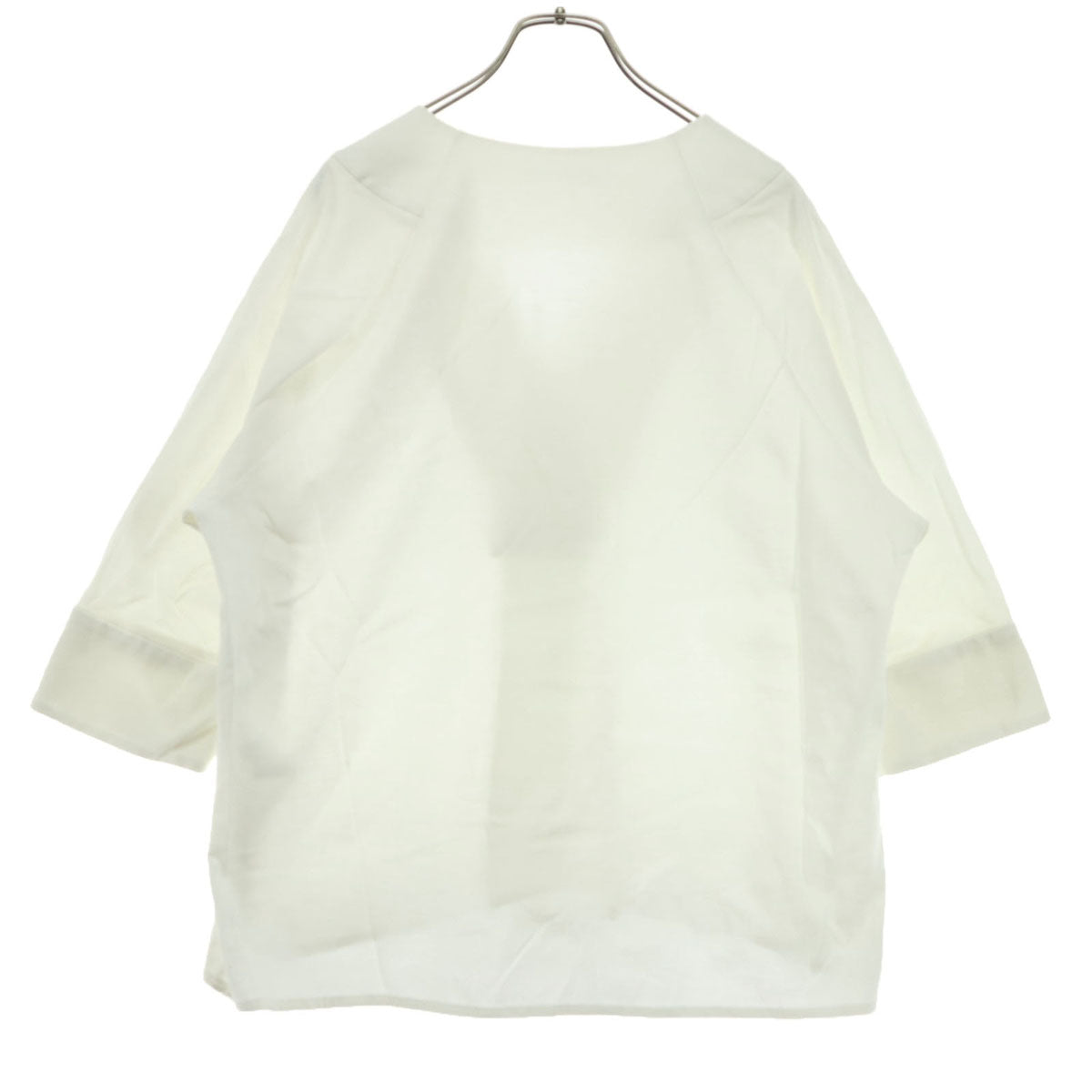 美品 ebure エブール 半袖 ネック カットソー ホワイト レディース