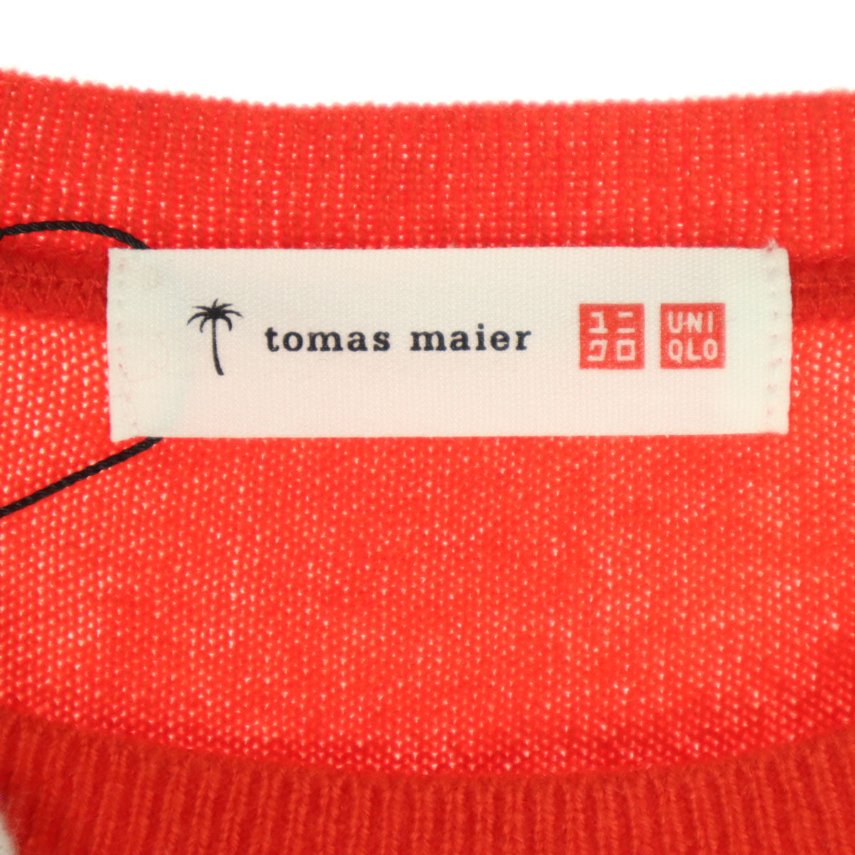 美品 UNIQLO ユニクロ tomas malerコラボ 長袖 カシミヤ セーター S レッド レディース