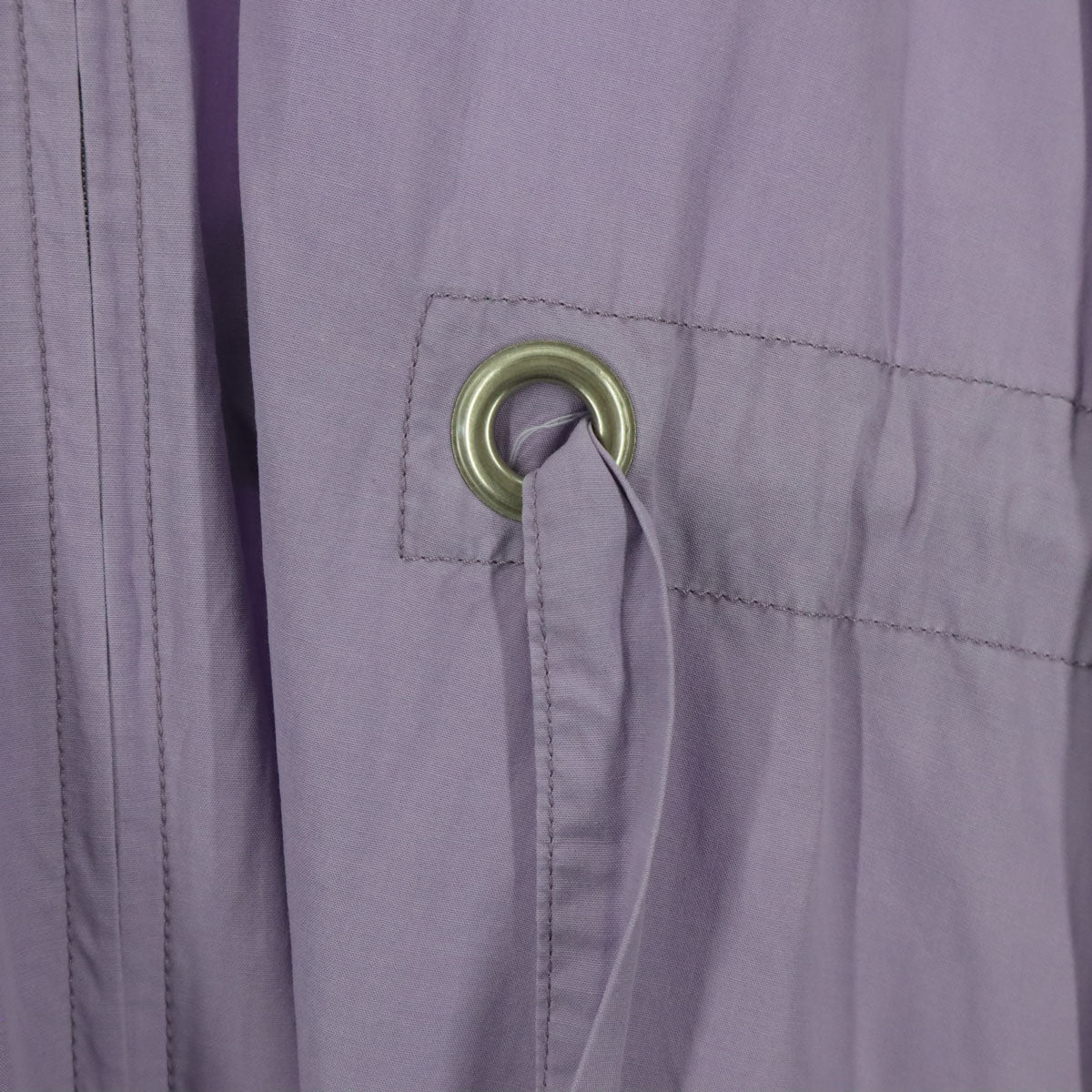 three dots スリードッツ 日本製 長袖 スプリングコート S パープル フーディー レディース