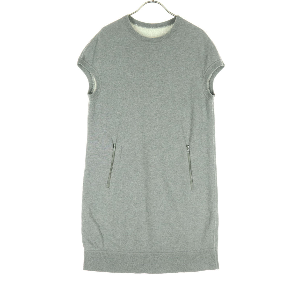 Scye BASICS サイ ベーシック 日本製 ノースリーブ スウェット ベスト ワンピース 38 グレー レディース