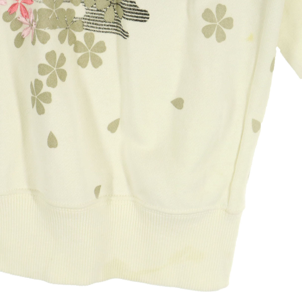 KARAKURI TAMASHII 絡繰魂 アニマル柄 長袖 ジップジャケット M アイボリー タヌキ レディース