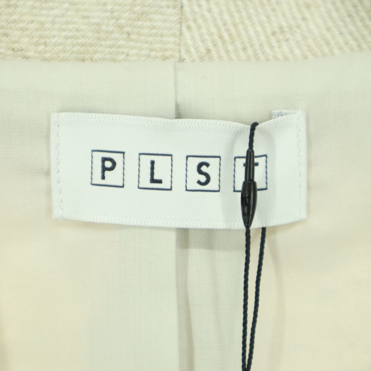 美品 PLST プラステ 長袖 ショールカラー ガウンコート S リネンブレンド レディース