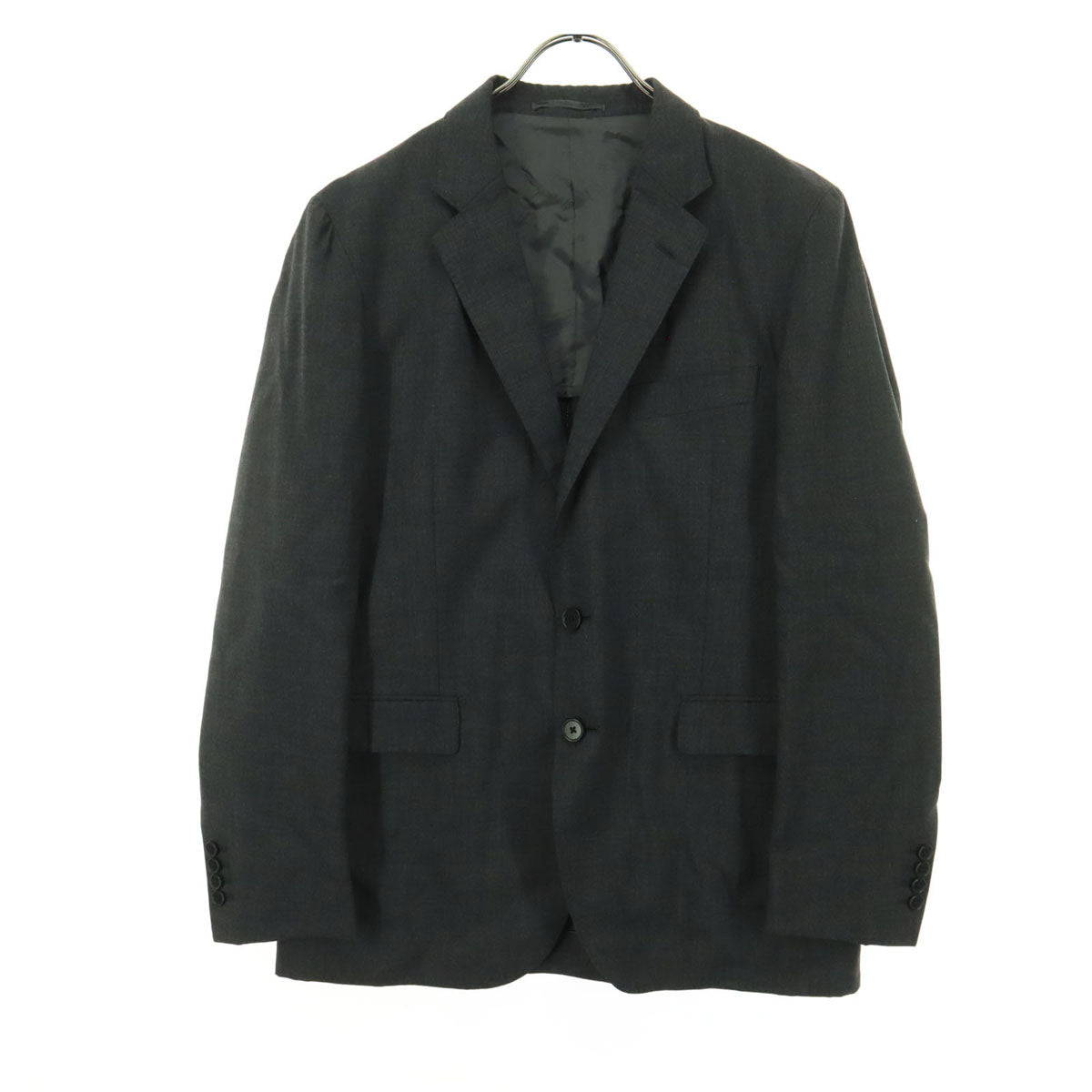 美品 District UNITED ARROWS ディストリクトユナイテッドアローズ 日本製 長袖 テーラードジャケット 48 グレー メンズ