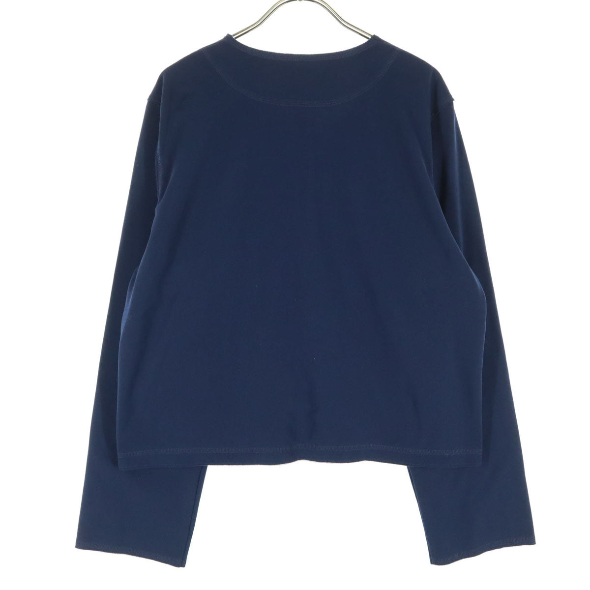 美品 VIVIENNE TAM ヴィヴィアンタム 日本製 長袖 チャイナボタン ノーカラージャケット 42 ブルー レディース