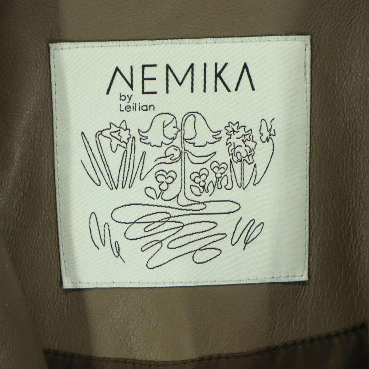 NEMIKA by Lellian ネミカバイレリアン 長袖 レザー ダブルライダースジャケット 0 ブラウン 羊革 レディース