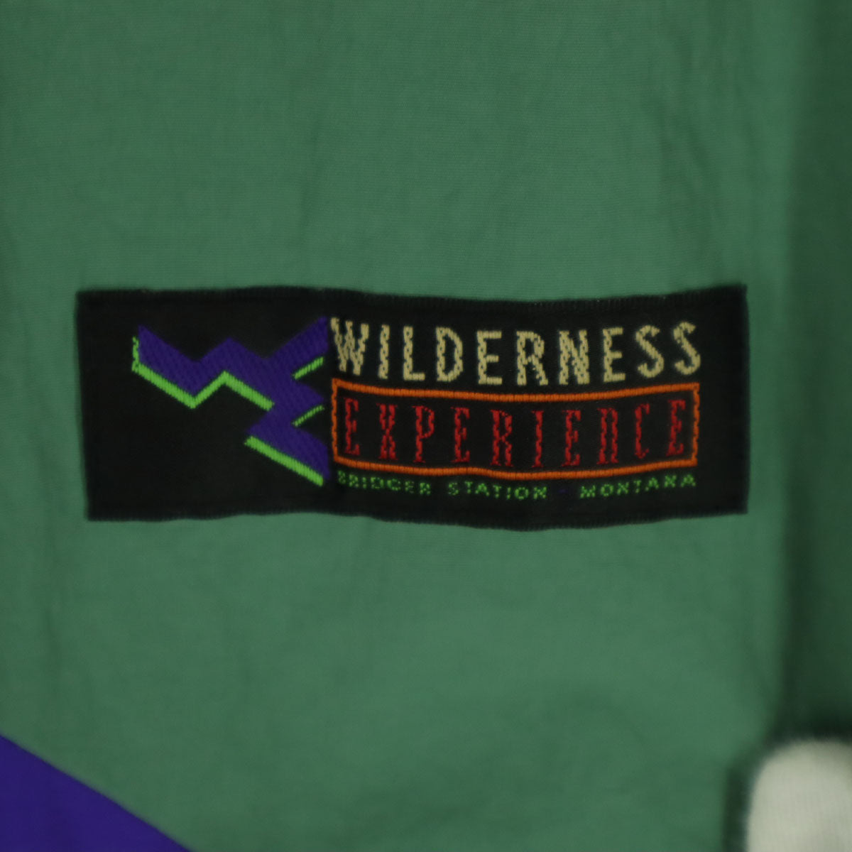 WILDERNESS EXPERIENCE ウィルダネスエクスペリエンス マルチカラー 長袖 プルオーバー ナイロンジャケット M グリーン系 ブルー オレンジ メンズ