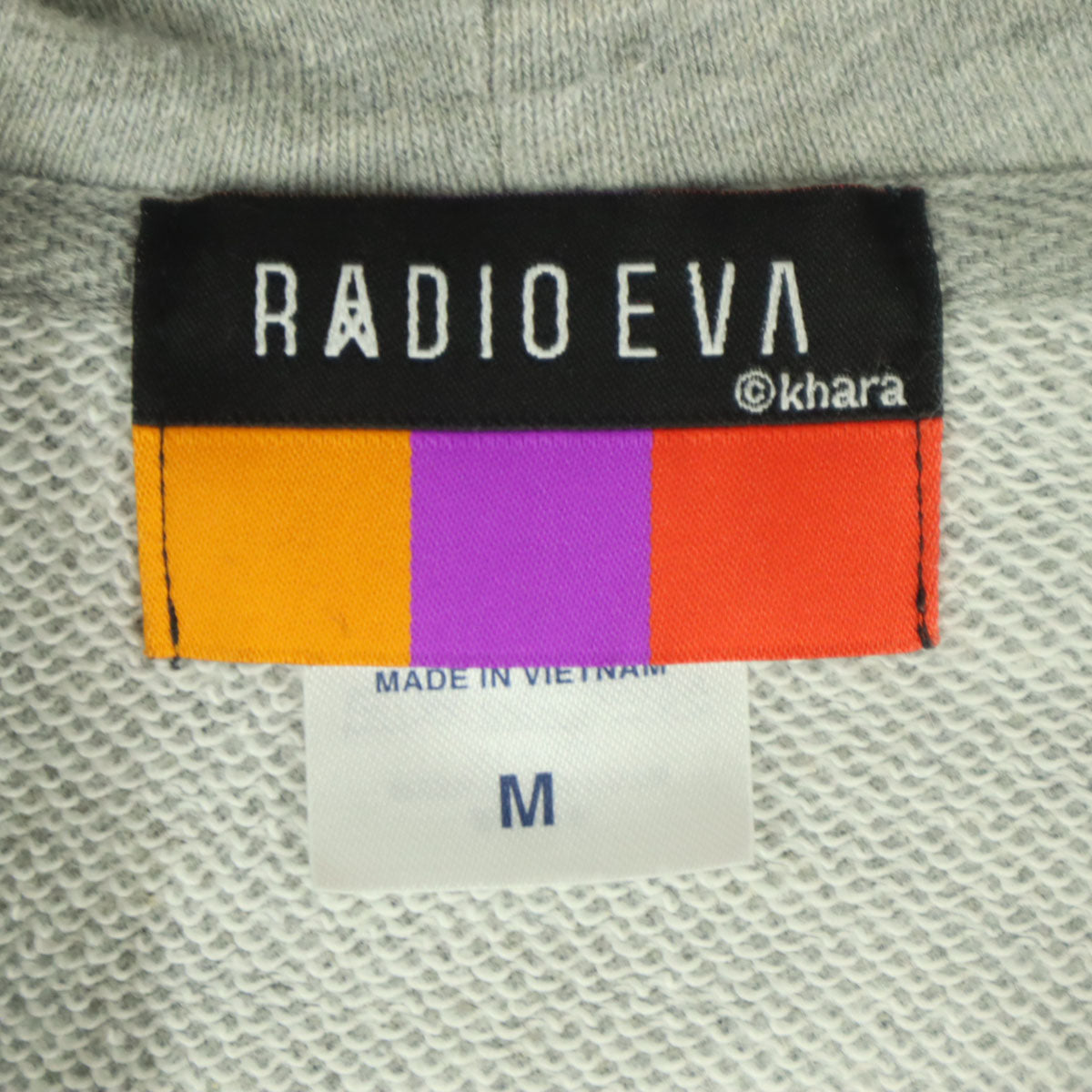 RADIO EVA ラジオエヴァ 長袖 スウェットパーカー M グレー エヴァンゲリオン メンズ