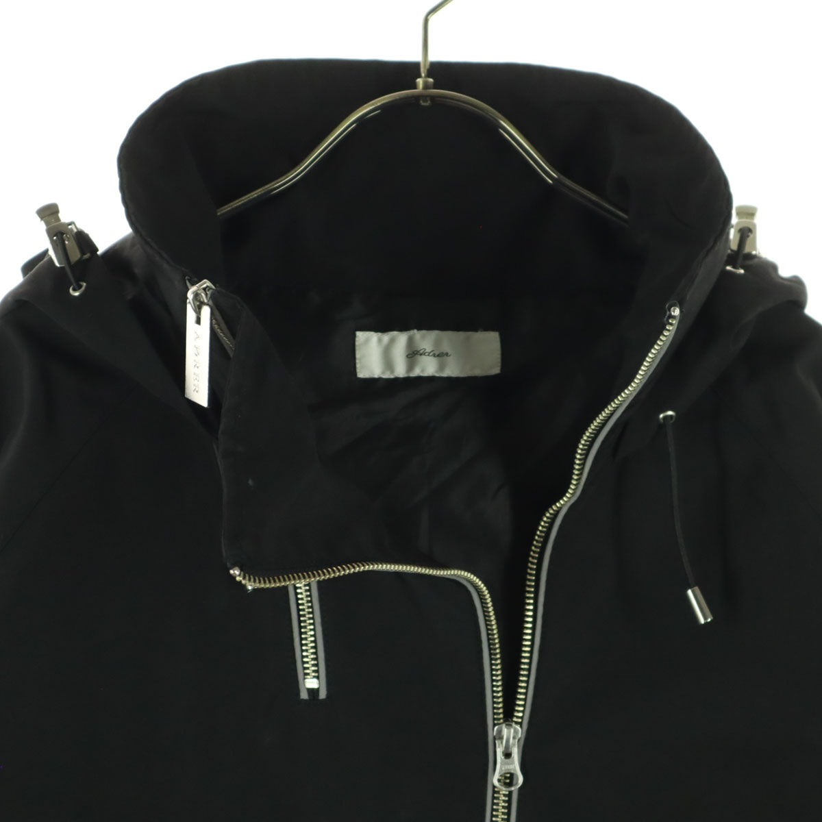ADRER アドラー 長袖 ジップパーカー M ブラック メンズ