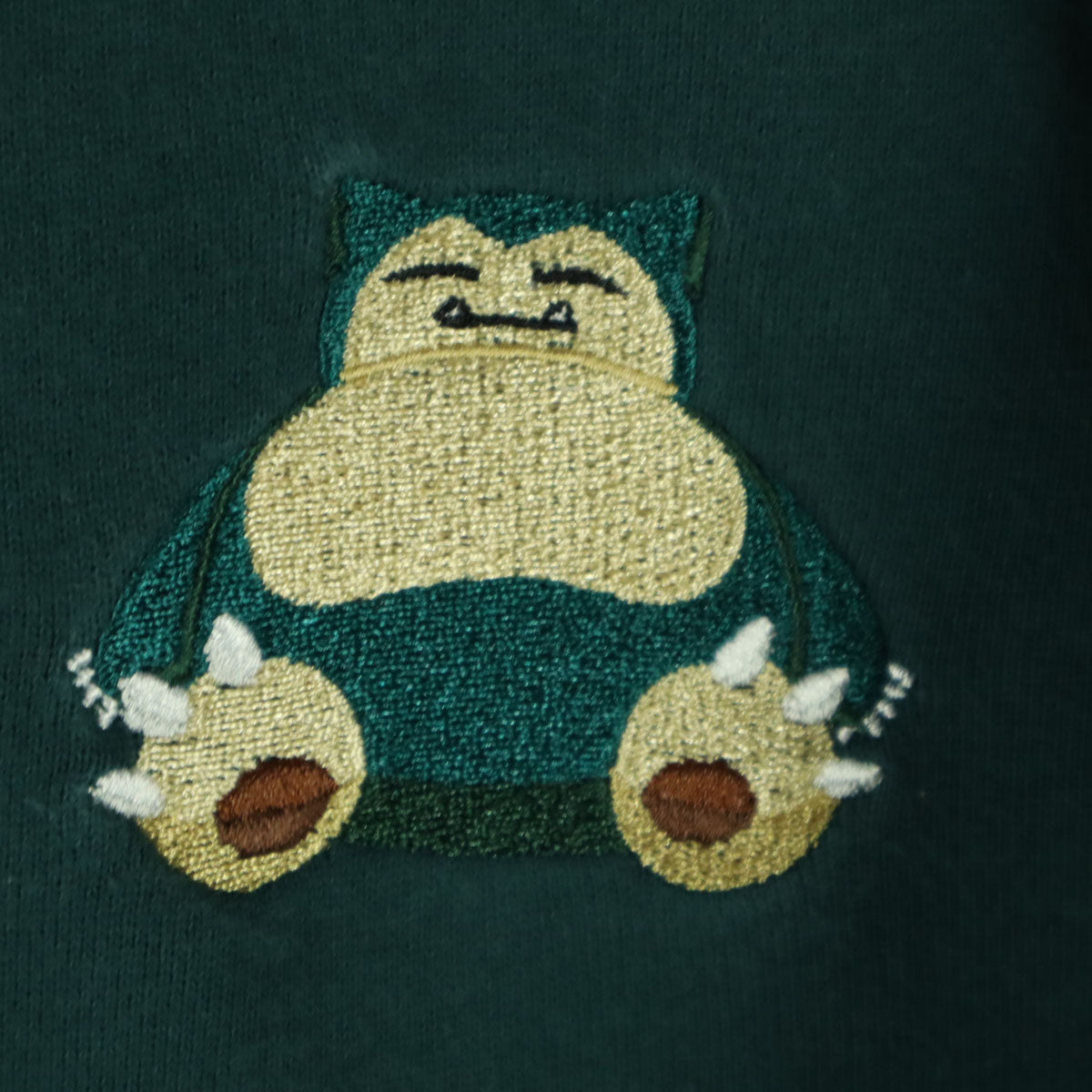 Design Tshirts Store graniph デザインティーシャツストアグラニフ Pocket Monsters ポケットモンスター コラボ キャラクター刺繍 長袖 スウェット トレーナー M グリーン系 カビゴン レディース