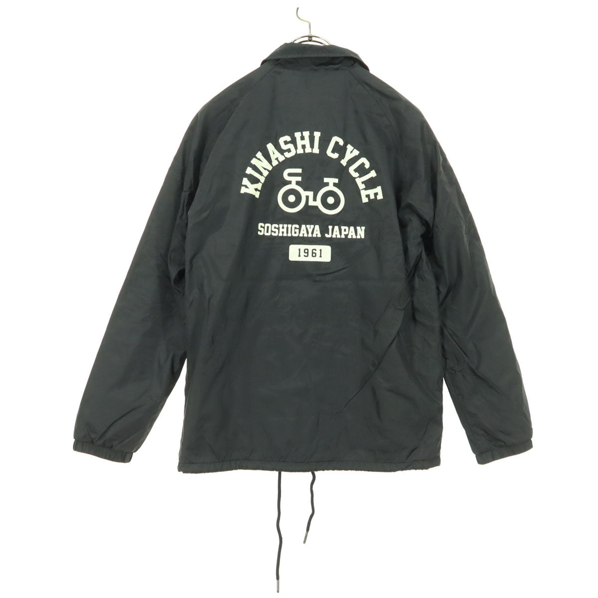 KINASHI CYCLE 木梨サイクル ロゴプリント 長袖 コーチジャケット S ブラック メンズ