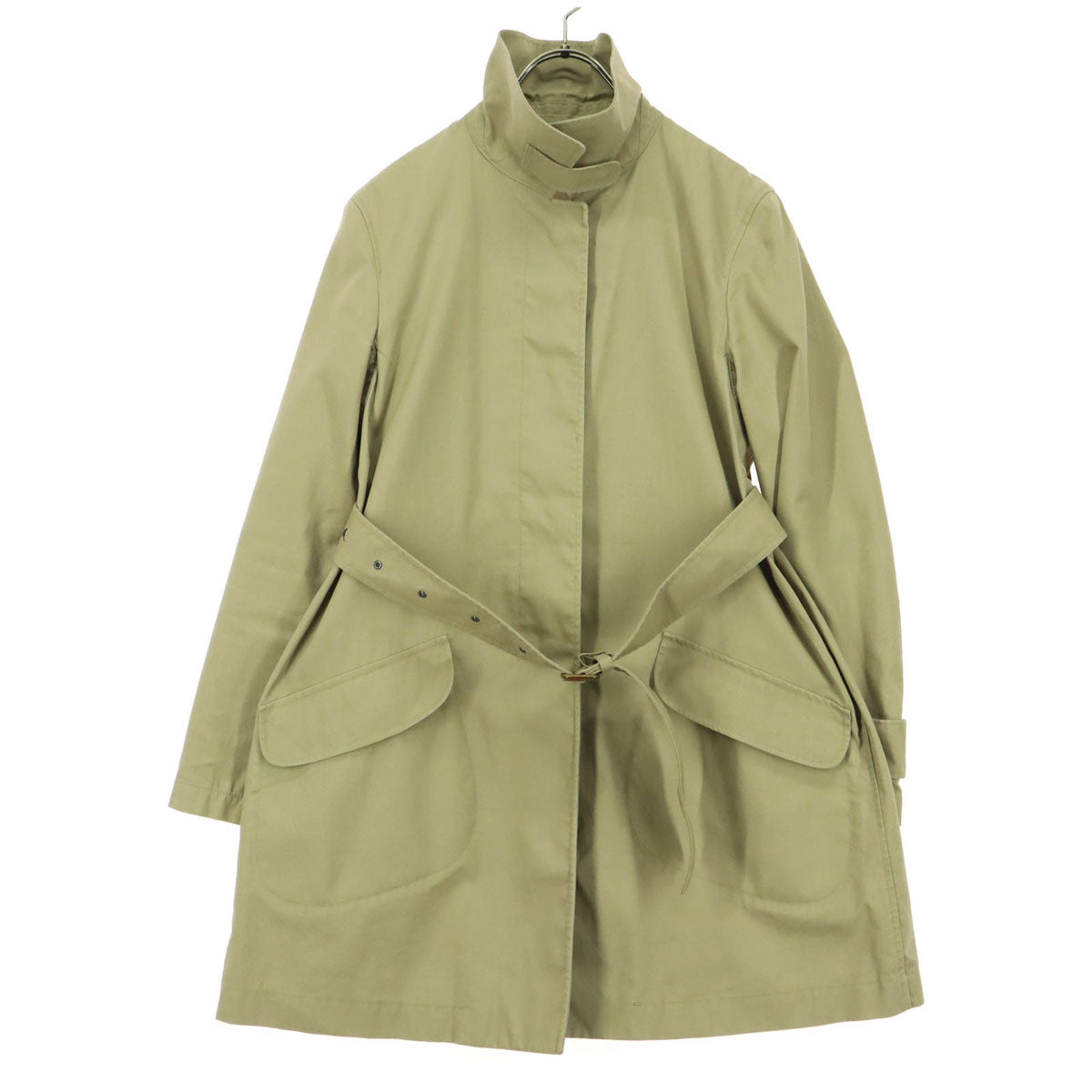 美品 UNIQLO+J ユニクロプラスジェイ 長袖 ミリタリーコート L ベージュ レディース