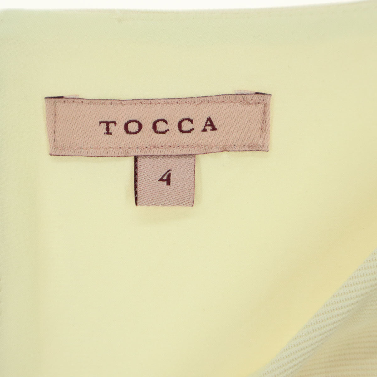 TOCCA トッカ リボン 長袖 ロングワンピース 4 アイボリー系 バックジップ レディース