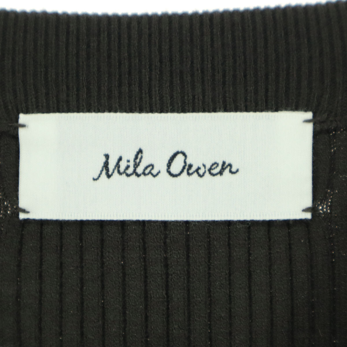 未使用 Mila Owen ミラオーウェン 長袖 ニット ロングワンピース 0 ブラウン 09WF0211353 レディース