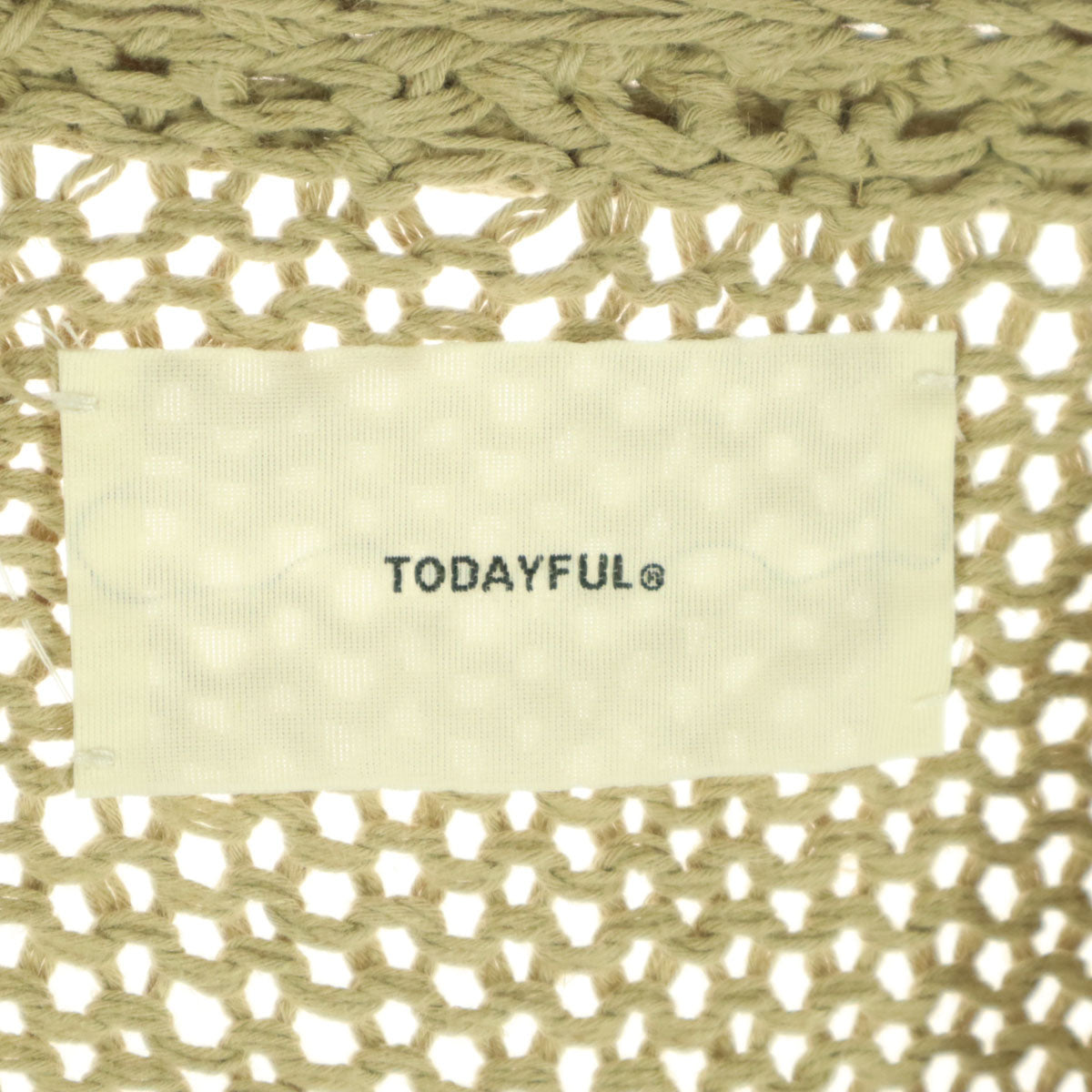TODAYFUL トゥデイフル 長袖 Vネック リネン混 コットン ニット Ｆ ベージュ レディース