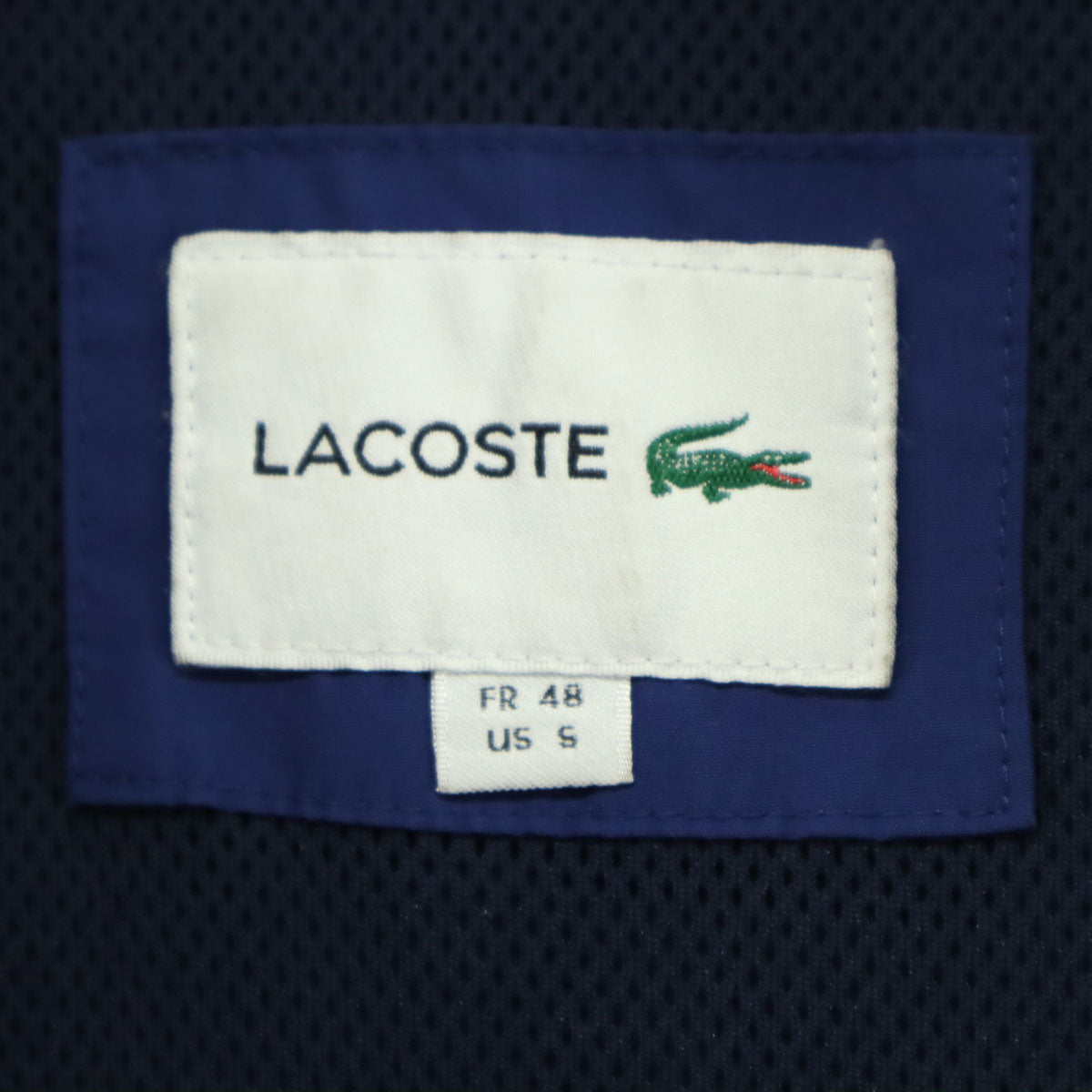 LACOSTE ラコステ ワンポイントロゴ 長袖 ジップジャケット S ブルー メンズ