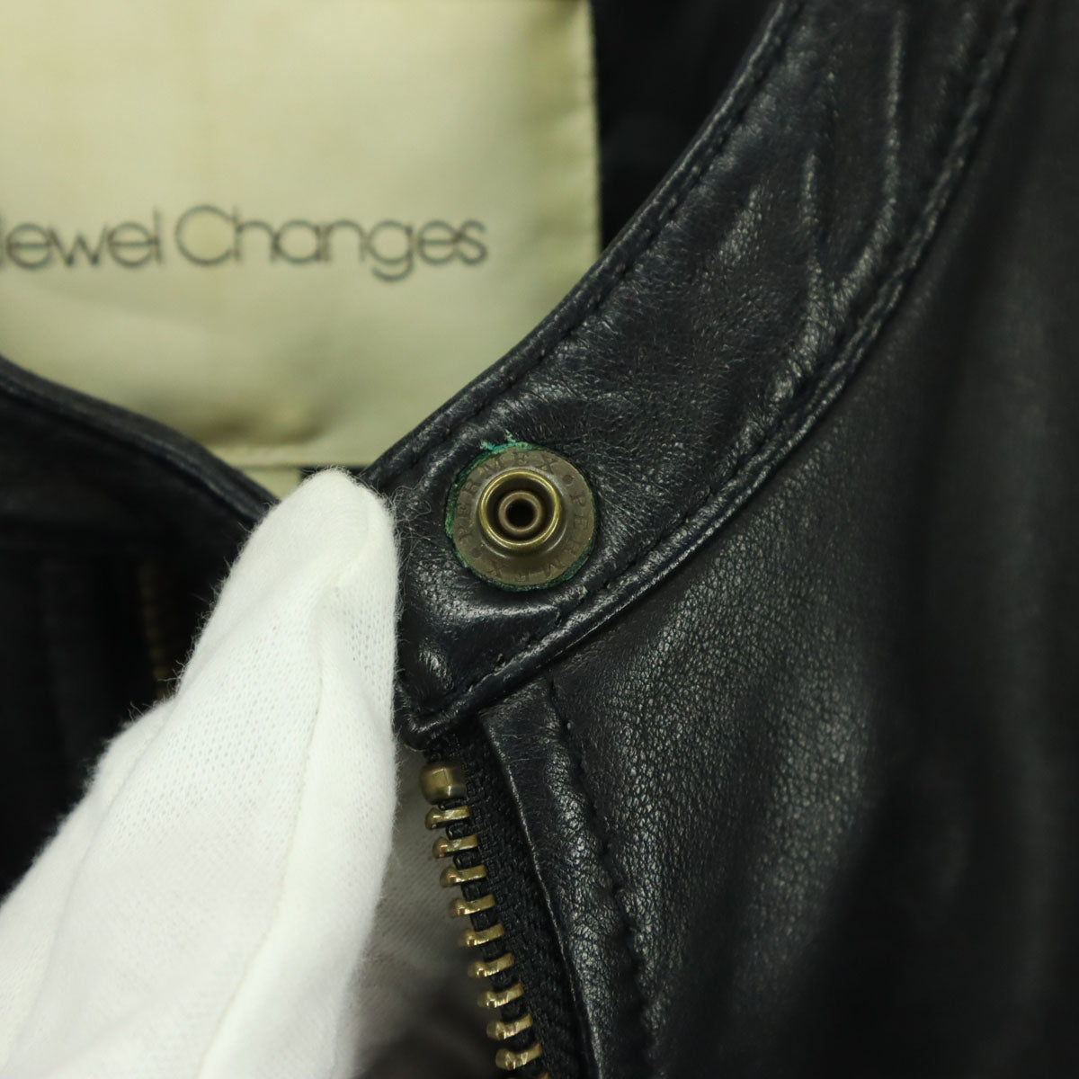 Jewel Changes ジュエルチェンジズ 長袖 レザー シングルライダースジャケット 38 ブラック 羊革 レディース