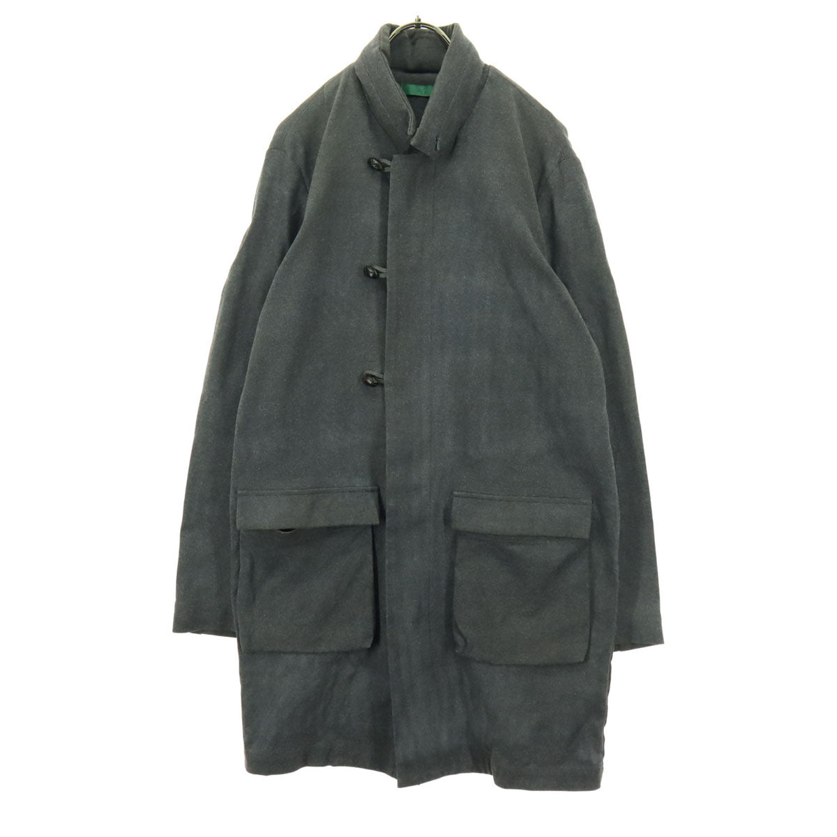 ohta オータ フード付 くるみボタン コート L グレー メンズ